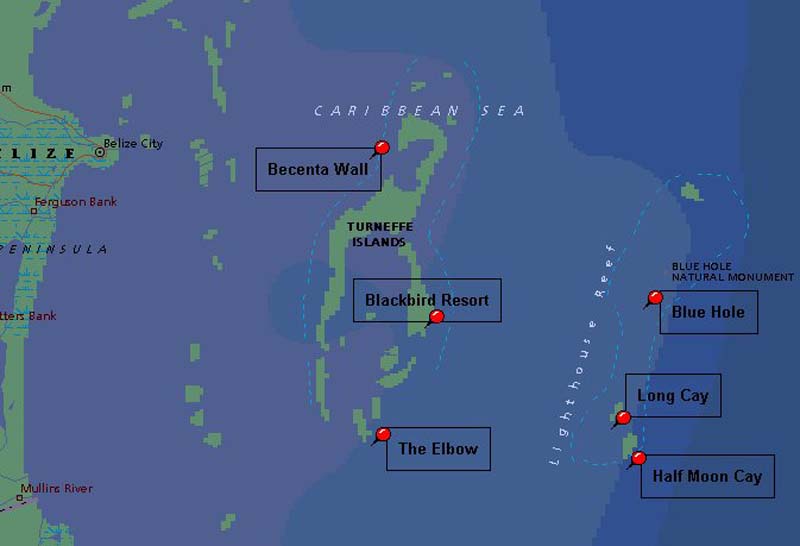 Divesite map